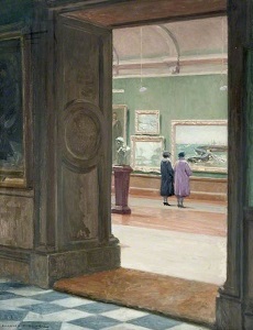 Charles R. Dowell, Interior of Glasgow Corporation Art Galleries, 74.9 x 62.2 cm. Glasgow Life Museums (CC BY-NC-ND)