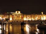 National Gallery building in the evening